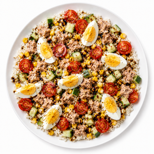 SALADE DE RIZ AU THON ET OEUF