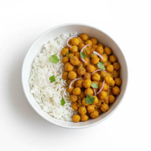 CURRY DE POIS CHICHES – RIZ BASMATI