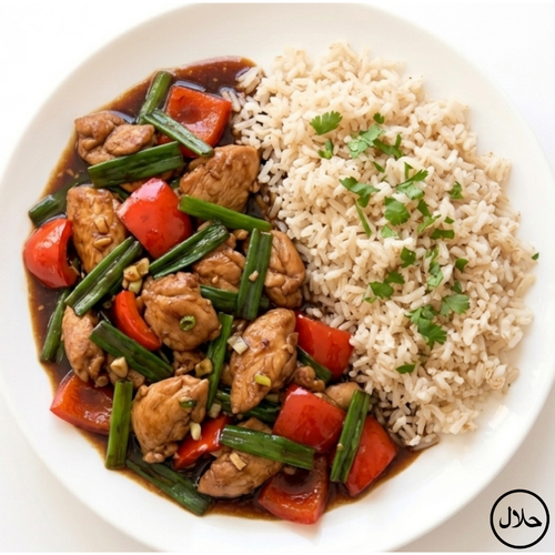 POULET MONGOLIEN - RIZ THAI COMPLET