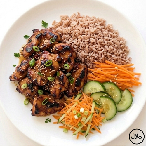 POULET BULGOGI - RIZ THAÏ COMPLET - CAROTTES CONCOMBRE