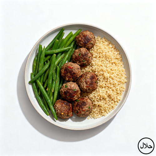 KEFTA TURQUE – BOULGOUR – HARICOTS VERTS