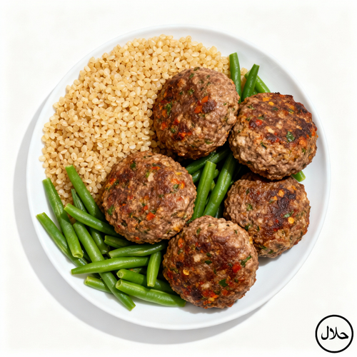 KEFTA ORIENTALE – BOULGOUR – HARICOTS VERTS