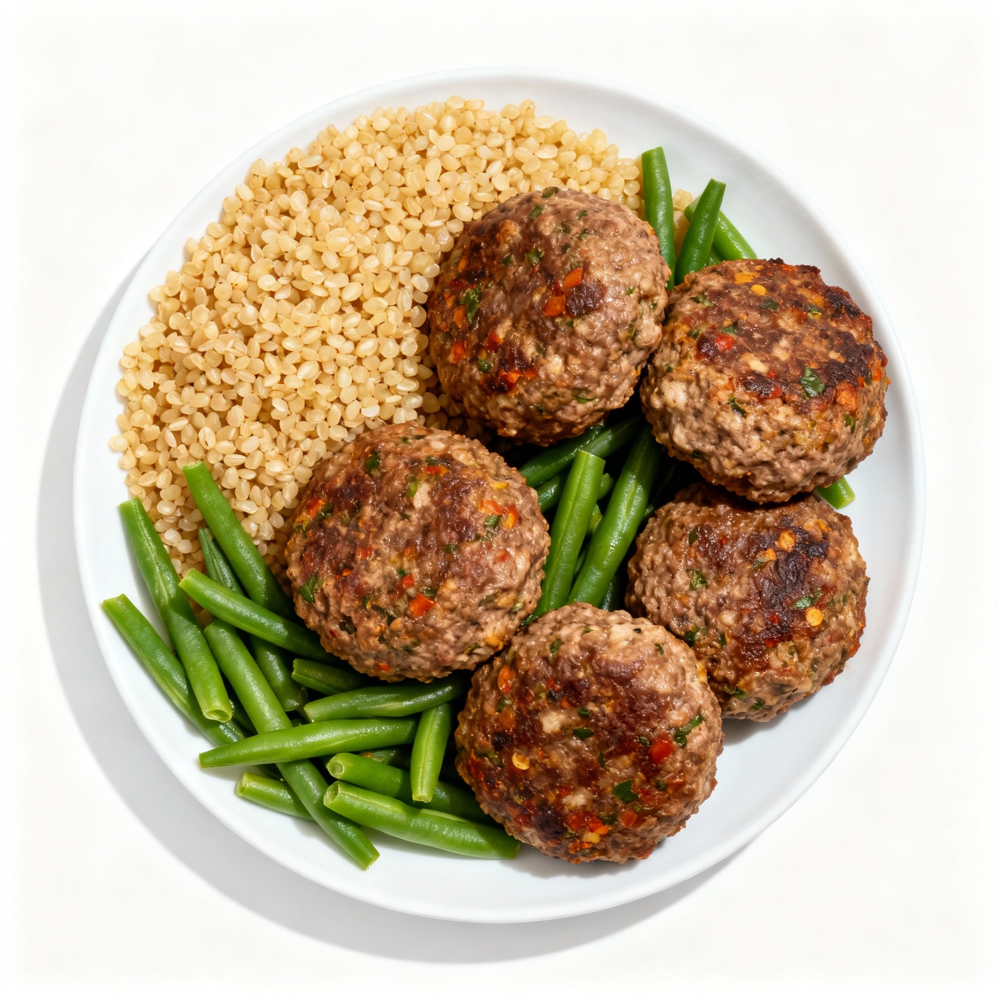KEFTA ORIENTALE – BOULGOUR – HARICOTS VERTS