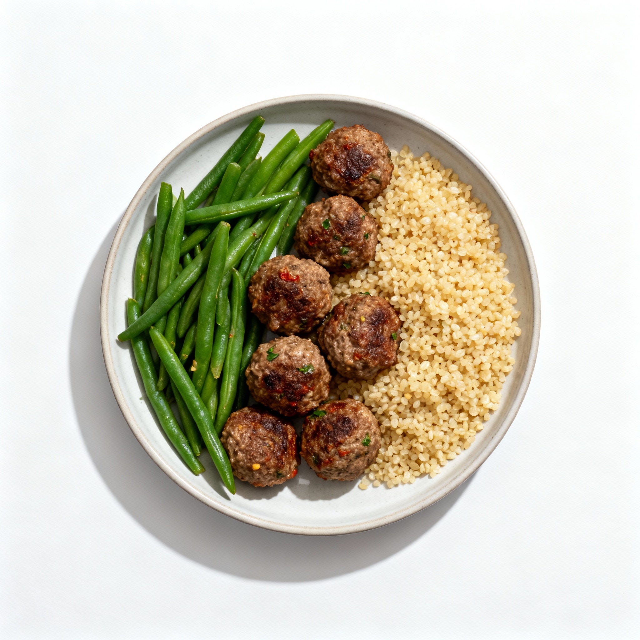 KEFTA TURQUE – BOULGOUR – HARICOTS VERTS