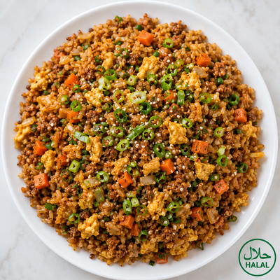 RIZ COREEN BOEUF & OEUFS BROUILLES